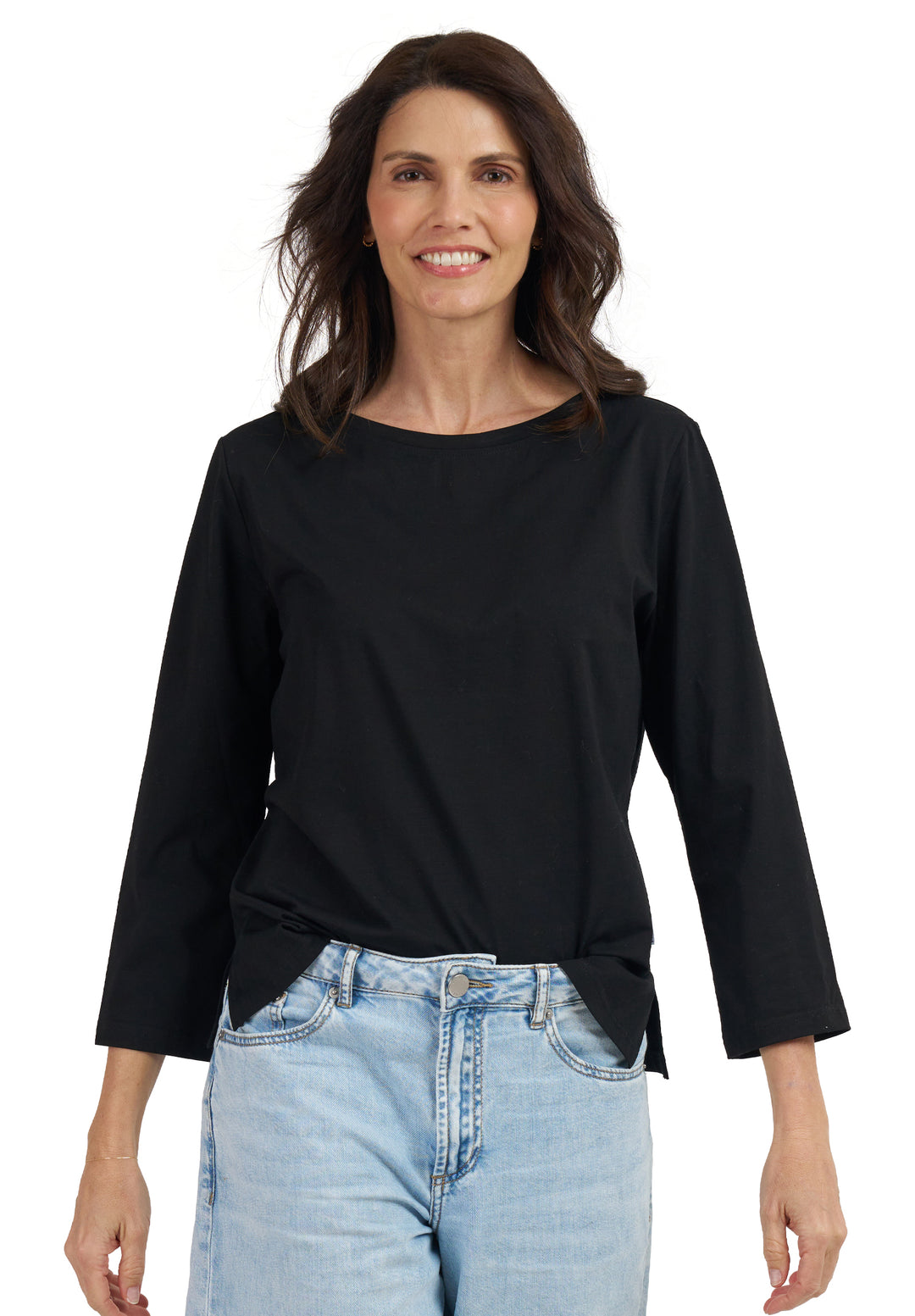 Marina Black - Long Sleeve Breton T-Shirt