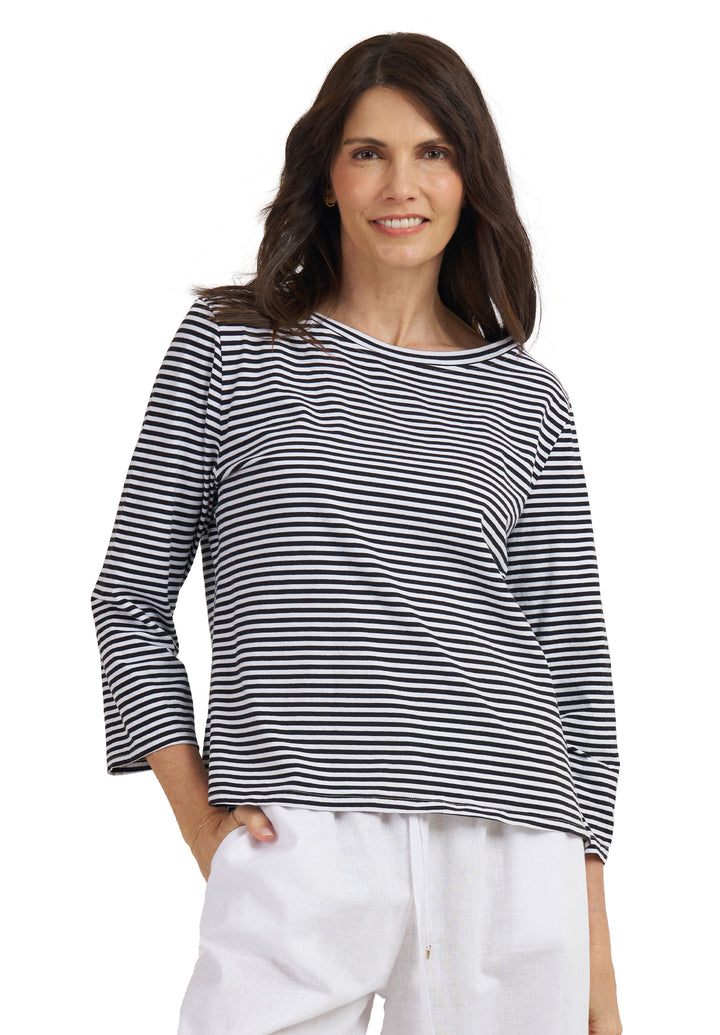 Marina Black Stripes - Long Sleeve T-Shirt