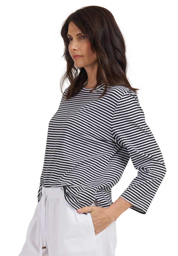 Marina Black Stripes - Long Sleeve T-Shirt