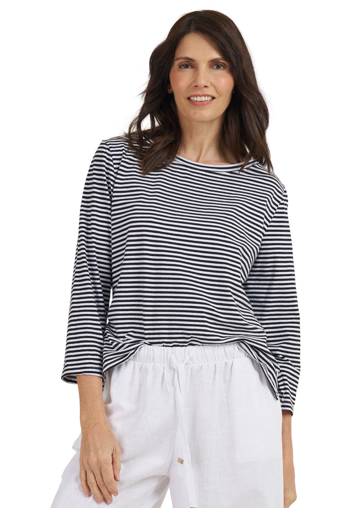 Marina Black Stripes - Long Sleeve T-Shirt