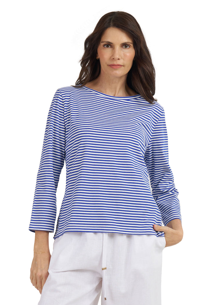 Marina Royal Blue Stripes - Long Sleeve T-Shirt