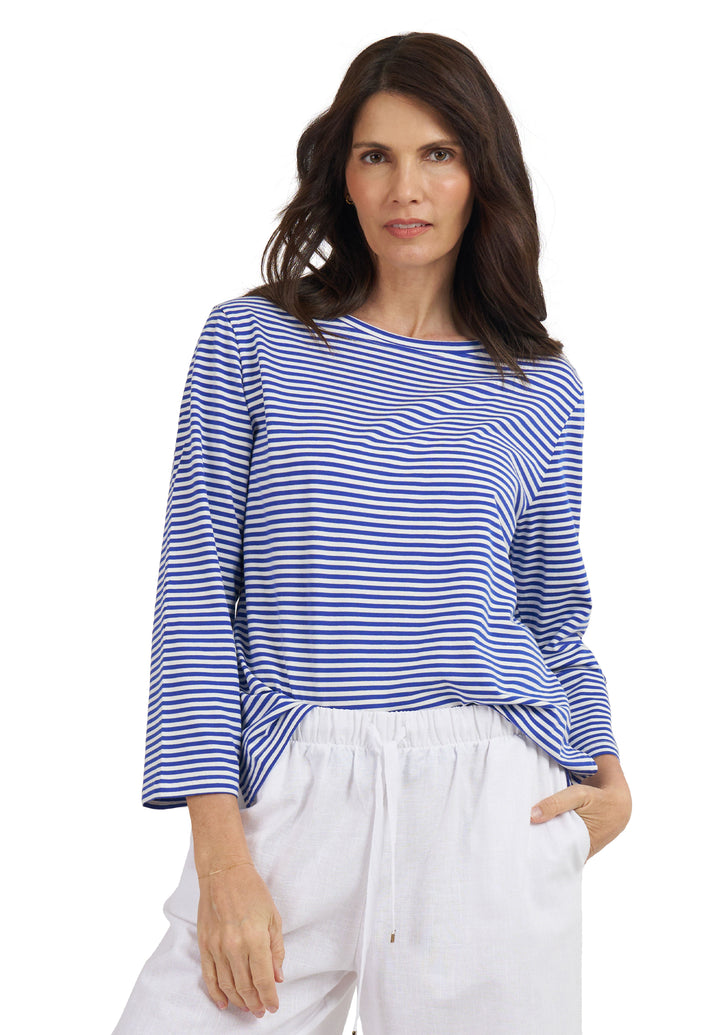 Marina Royal Blue Stripes - Long Sleeve T-Shirt