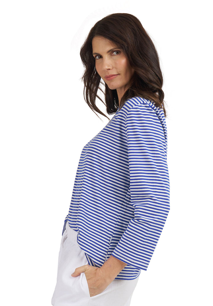 Marina Royal Blue Stripes - Long Sleeve T-Shirt