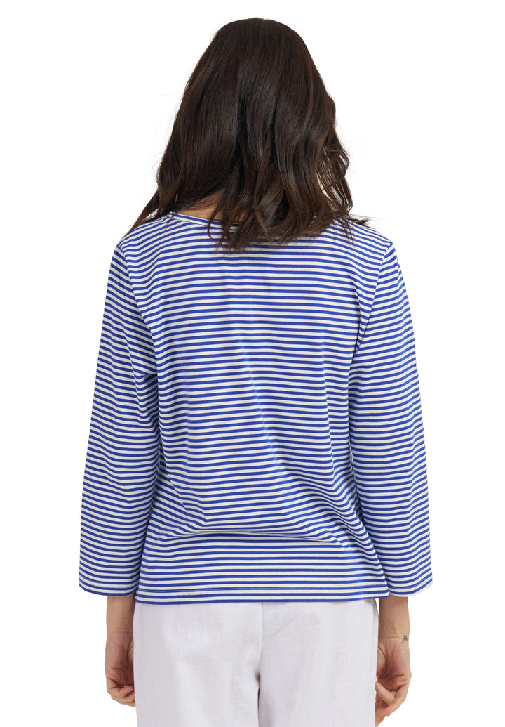 Marina Royal Blue Stripes - Long Sleeve T-Shirt