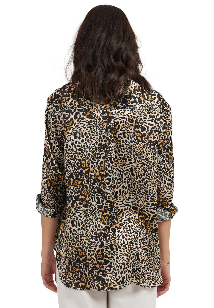 Soie Leopard Oversized 100% Silk Shirt