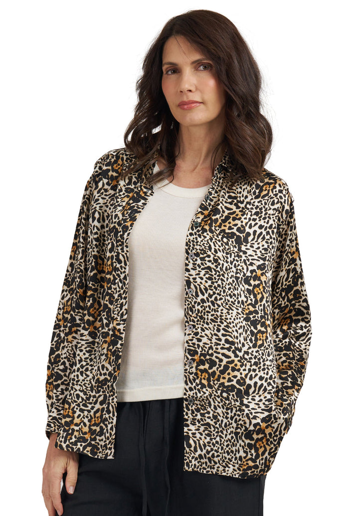 Soie Leopard Oversized 100% Silk Shirt