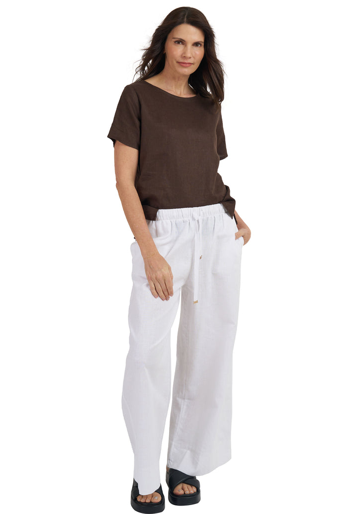 Teena-Linen Coffee T-Shirt