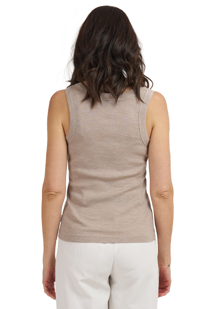 Tegan Beige Merino Tank