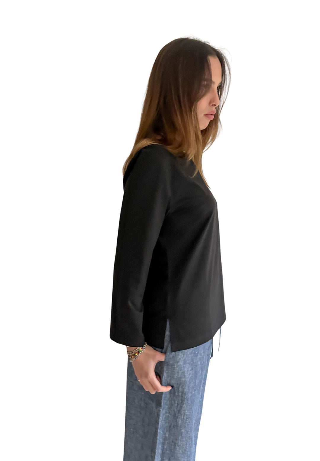 Marina Black - Long Sleeve Breton T-Shirt