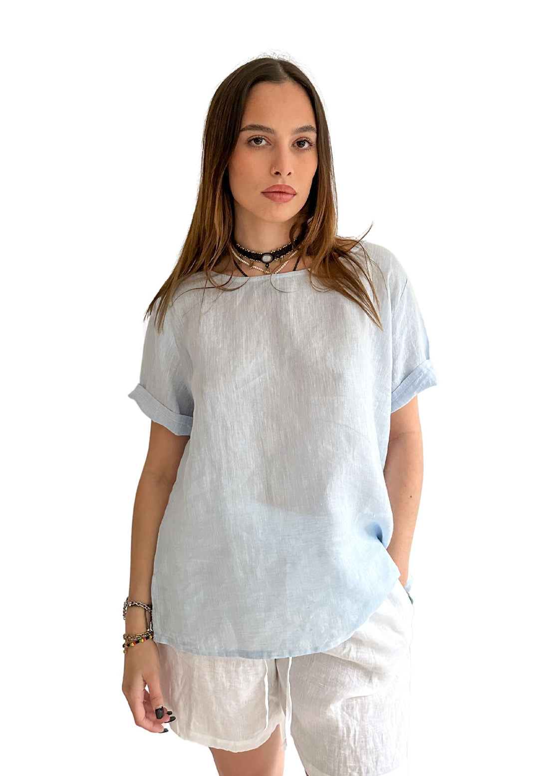 Teena-Linen Sky T-Shirt