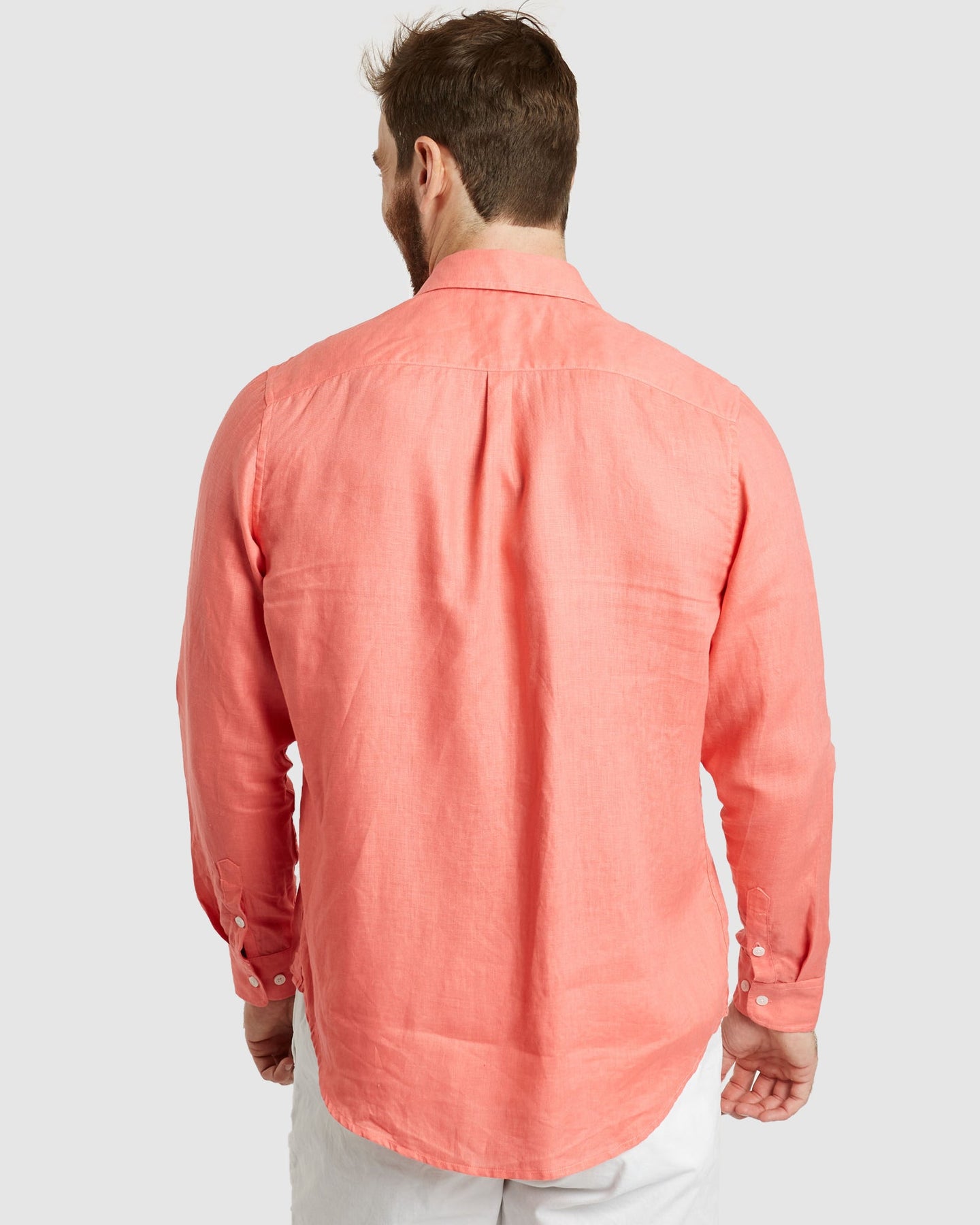 Tulum Coral LS Linen Shirt - Casual Fit –
