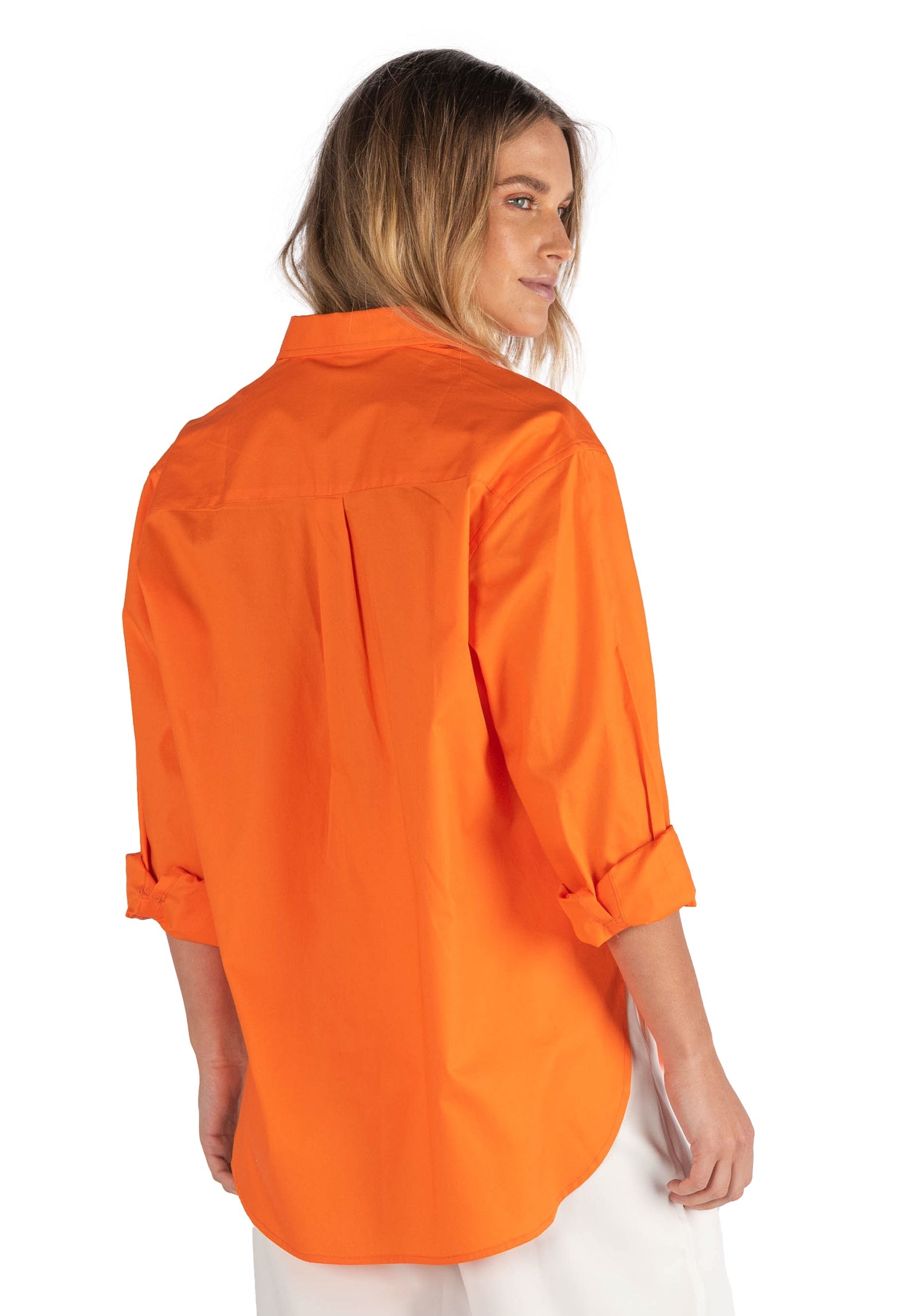 Orange 2024 cotton shirt