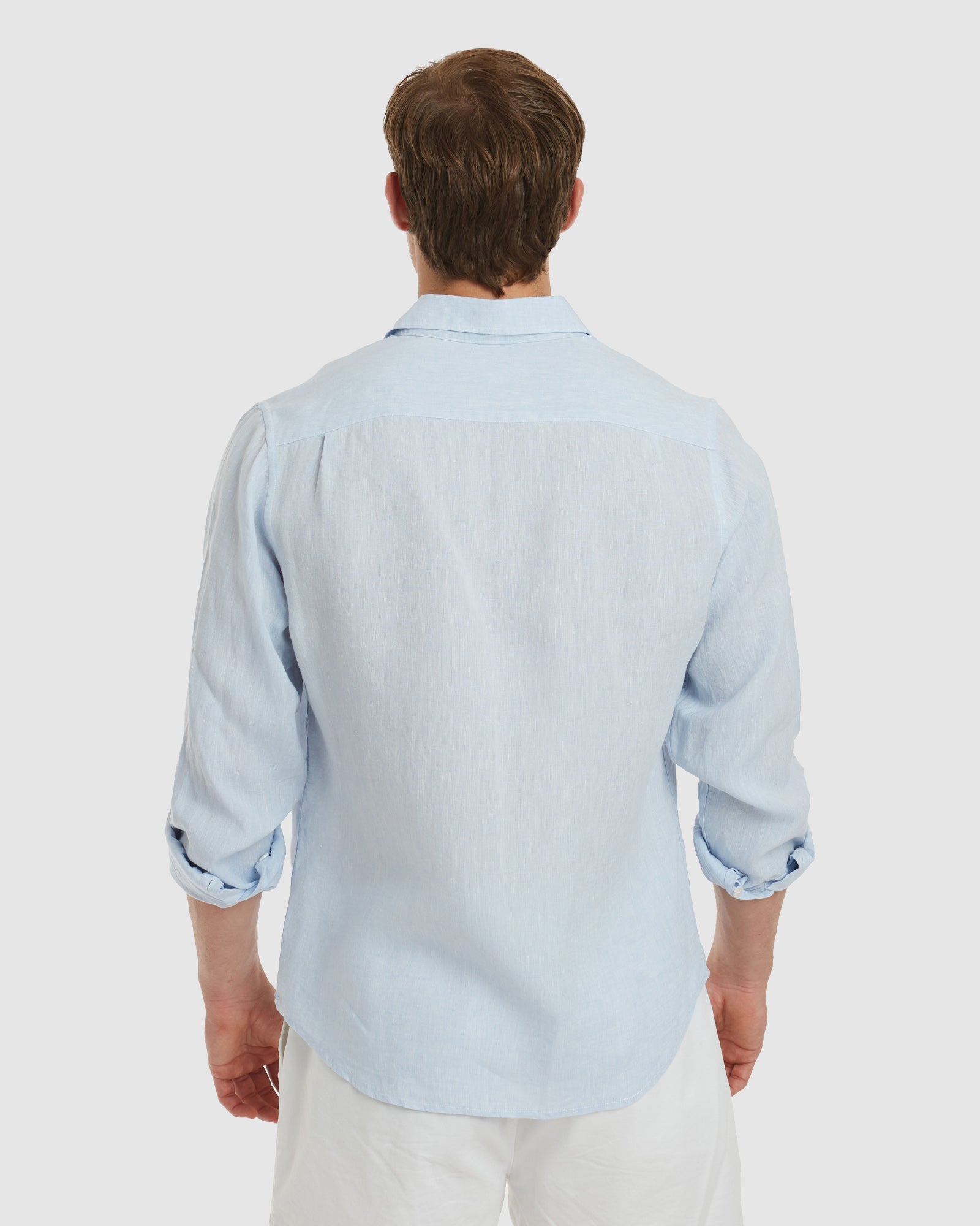 Ravello No Tuck Sky Blue Linen Shirt - Slim Fit