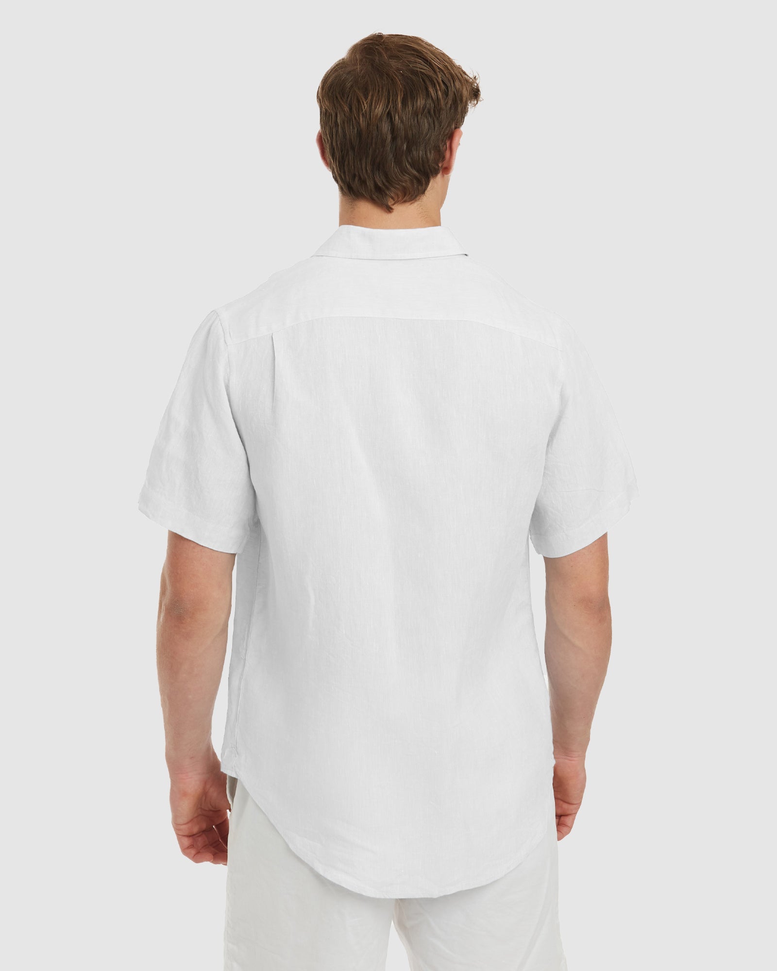 Ravello No Tuck Short Sleeve White Linen Shirt - Slim Fit – CAMIXA USA